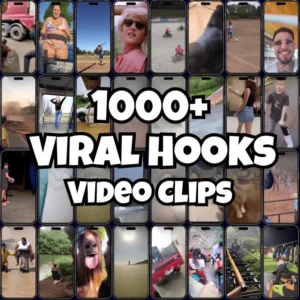 1000+ ready to use viral video hooks (instant lifetime access within 30 seconds).